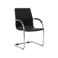 vidaxl chaise de bureau cantilever noir similicuir 289355