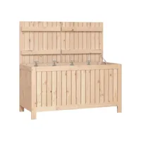 coffre boîte meuble de jardin rangement 121 x 55 x 64 cm bois massif de pin helloshop26 02_0013004