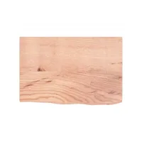 étagère murale marron clair 60x40x2 cm bois chêne massif traité