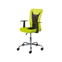 paris prix - fauteuil de bureau gaspard 89-99cm vert & noir