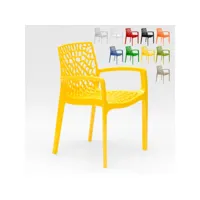 chaise en polypropylène accoudoirs jardin café grand soleil gruvyer arm grand soleil