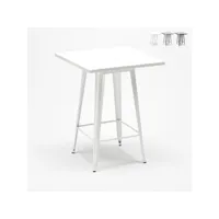 table haute industrielle 60x60 de bar pour tabourets tolix acier et métal nut ahd amazing home design