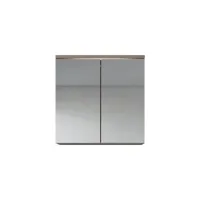 meuble a miroir toledo 60 x 60 cm chene marron - miroir armoire miroir salle de bains verre armoire de rangement