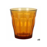 set de verres duralex picardie ambre 4 pièces 310 ml (12 unités) (4 pcs)