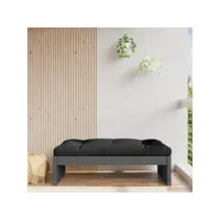 repose-pied de jardin, tabouret pouf, tabouret bas 120x80 cm gris bois de pin massif lqf37076 meuble pro
