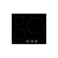 amica - table de cuisson induction 58cm 3 feux 5500w noir  aim3530 -