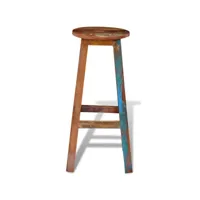 tabouret de bar design chaise siège bois massif recyclé helloshop26 1202065
