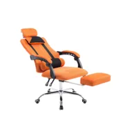 fauteuil de bureau fellow avec repose-pieds intégré , orange