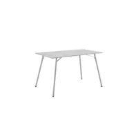 table de jardin rectangulaire - 120 cm - acier - gris #ocp