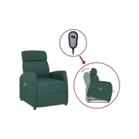 fauteuil de massage, fauteuil de relaxation, chaise de salon vert foncé tissu fvbb77249 meuble pro