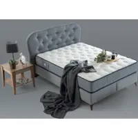 lit coffre violet gris et tête de lit inclus 160x200 cm - sans matelas azura-42666_17930