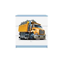 commode enfant camion - 3 tiroirs 80 cm x 80 cm x 40 cm - bleu