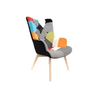 kerava - fauteuil patchwork motifs colorés