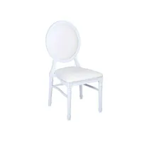 chaise louis polypropylène coloris blanc - lot de 4 -  - vinyle