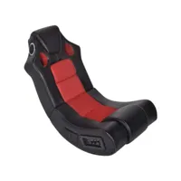 fauteuil à bascule jeux video gamer sow noir et rouge