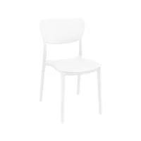 chaise restaurant modèle monna en polypropylène - lot de 24 - materiel chr pro - gris - polypropylène