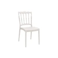 chaise napoléon modèle garden - lot de 20 - materiel chr pro - blanc - polypropylène