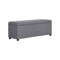 banc avec compartiment de rangement  coffre de rangement 116 cm gris clair polyester meuble pro frco68012