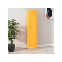 armoire à casiers jaune moutarde 35x46x180 cm acier