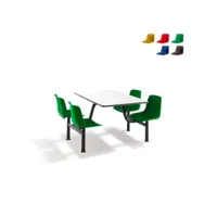table monobloc et 4 chaises pour cantine self bureau et école four