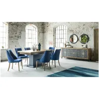 salle à manger dream bois et motifs bleus azura-43256
