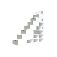 escalier cube de rangement hauteur 200 cm  blanc,moka esc200-lbmoka