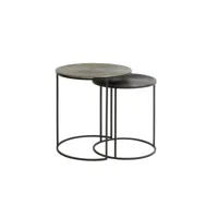 light & living table d'appoint talca - cuivre/bronze - ø40+ø49cm 6706019