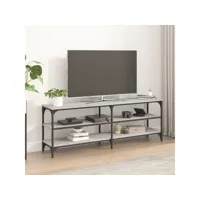 meuble tv，meuble de rangement，banc tv sonoma gris 140x30x50 cm bois d'ingénierie cmwi949711