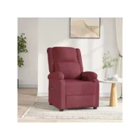 fauteuil inclinable électrique  fauteuil de relaxation bordeaux tissu meuble pro frco12690