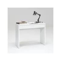 bureau simple 1 tiroir 100x40x80 cm blanc 428711