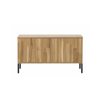 gravure - meuble tv en bois de chêne naturel l100 new gravure banc tv 56x100x44 cm