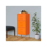 vidaxl armoire de rangement orange 42,5x35x101,5 cm acier
