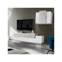 meuble tv mural de salon blanc gris corona ahd amazing home design