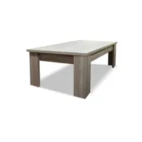 table basse rectangulaire chêne clair - zywo - l 135 x l 70 x h 45 cm