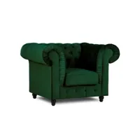 fauteuil chesterfield en velours vert - wilston chest-vel-ver-1