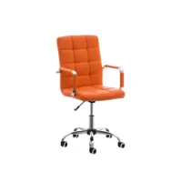 fauteuil de bureau deli v2 similicuir , orange