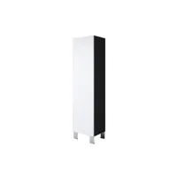 armoire modèle luke v4 (40x177cm) couleur noir et blanc avec pieds en aluminium visd004blwhpa-1box