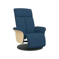 fauteuil inclinable avec repose-pied, fauteuil de relaxation, chaise de salons bleu tissu fvbb74317 meuble pro