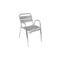 fauteuils empilables en aluminium avec accoudoir bolero x4