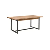 table de repas extensible 180-220 cm bois d'acacia et métal - maybel