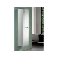 colonne de salle de bain suspendue réversible moderne atollo avec 2 portes blanches brillantes