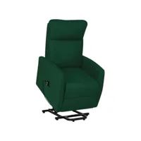 fauteuil inclinable  fauteuil de relaxation vert foncé tissu meuble pro frco36955