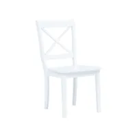 chaises à manger, chaises à dîner, chaises de cuisine lot de 6 blanc bois d'hévéa massif efe13973
