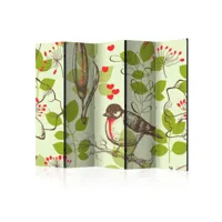 paravent - bird and lilies vintage pattern ii [room dividers] [225x172]