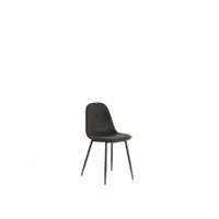 homemania lot de 4 chaises brigitte - gris - 44 x 50 x 84 cm