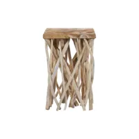 paris prix - table d'appoint en bois radix 60cm naturel