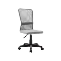 chaise de bureau gris 44x52x100 cm tissu en maille