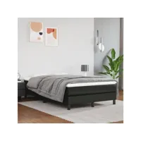 matelas de lit relaxant à ressorts ensachés noir 120x200x20cm similicuir