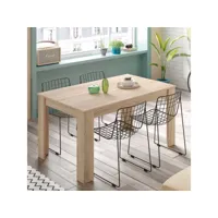 table de repas extensible chêne clair - oxnard - l 140-190 x l 90 x h 78 cm