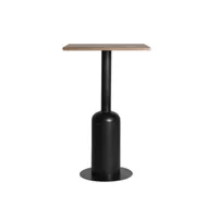 table de bar en bois de peuplier noir, 70x70x97 cm